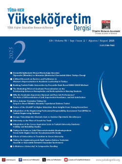 Yükseköğretim Dergisi TÜBA-HER / Cilt 15 - Sayı 2