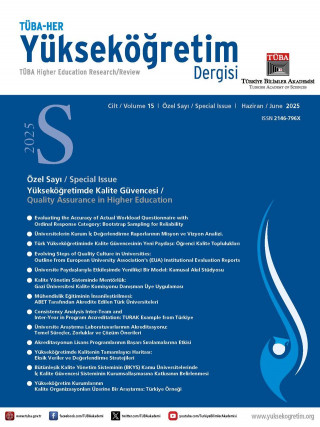 Yükseköğretim Dergisi TÜBA-HER / Cilt 15 - Özel Sayı