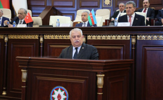 President Şeker Attends Haydar Aliyev's 100th Birth Anniversary Meeting