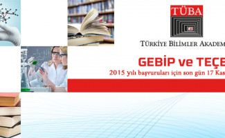 TÜBA-GEBİP ve TÜBA-TEÇEP 2015 Yılı Başvuruları için Son Gün 17 Kasım 2014